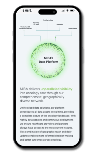 MiBA website mobile design