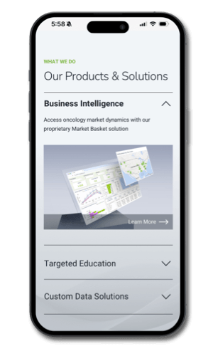 MiBA website mobile design